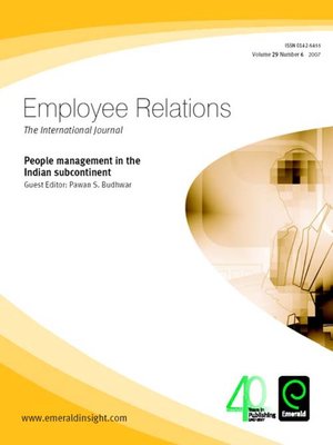 cover image of Employee Relations, Volume 29, Issue 6